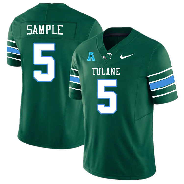 Tulane Green Wave #5 Cam Sample College Football Jerseys Stitched Sale-Green